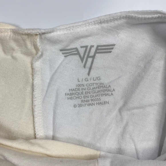 Van Halen Cream and White Shirt Large - Picture 4 of 6